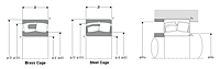 Spherical Roller Bearing w/ Standard Bore, 222 Series - Dimensions