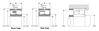 Spherical Roller Bearing w/ Standard Bore & Oil Groove, 223 Series - Dimensions