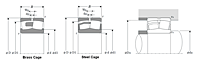 Spherical Roller Bearing w/ Standard Bore & Oil Groove, 231 Series - Dimensions