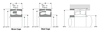 Spherical Roller Bearing w/ Standard Bore & Oil Groove, 239 Series - Dimensions