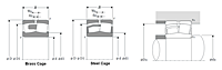 Spherical Roller Bearing w/ Standard Bore & Oil Groove, 241 Series - Dimensions