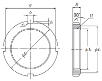 Standard Locknut - Dimensions