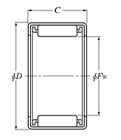 Drawn Cup Needle Roller Bearing - HK, HMK Type - Dimensions