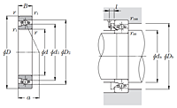 Eco-Friendly Angular Contact Ball Bearing - HSFL Type - Dimensions