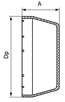 End Cap for Thermoplastic Self-Aligning Bearing Units - Closed End - Dimensions 