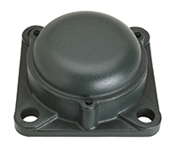 Four Bolt Square Flanged Unit, Cast Housing, Set Screw, Cast Dust Cover, Closed End, UCFS Type