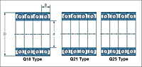 Quadruple Row Machline Angular Contact Ball Bearings - Dimensions