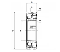 Shielded Spherical Roller Bearings w/ Tapered Bore - Dimensions