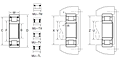 Cylindrical Roller Bearing - Non-Separable, Inner Ring w/ Two Ribs, Outer Ring w/ Two Retaining Rings - Dimensions