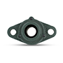 Two Bolt Rhombus Flanged Unit, Cast Housing, Set Screw, Cast Dust Cover, Open End, UCFL Type