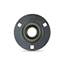 Three Bolt Round Flange Unit, Pressed Steel Housing, Eccentric Locking Collar, AELPF/AELRPF Type